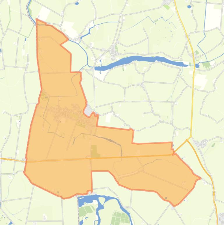 Kaart van de wijk Vogelwaarde.