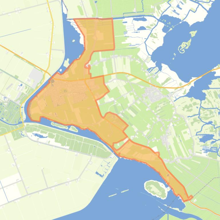 Kaart van de wijk Vollenhove.