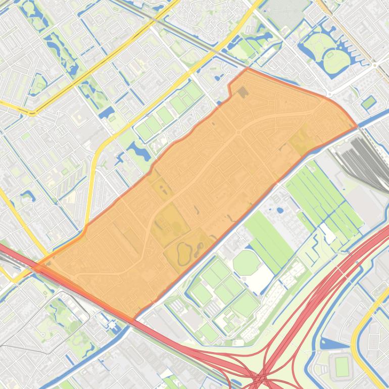 Kaart van de wijk Voorburg Oud.