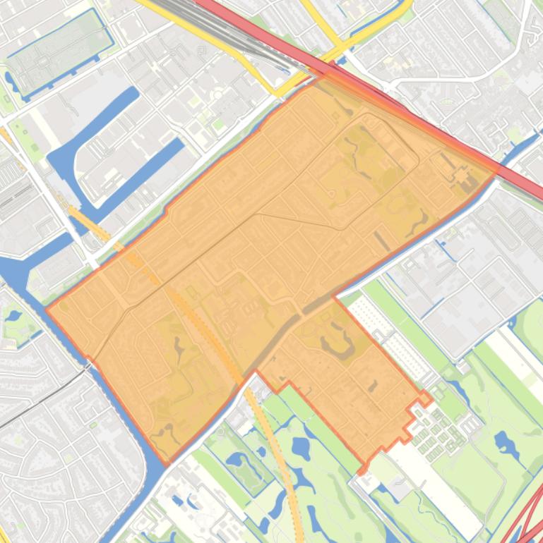 Kaart van de wijk Voorburg West / Park Leeuwenbergh.