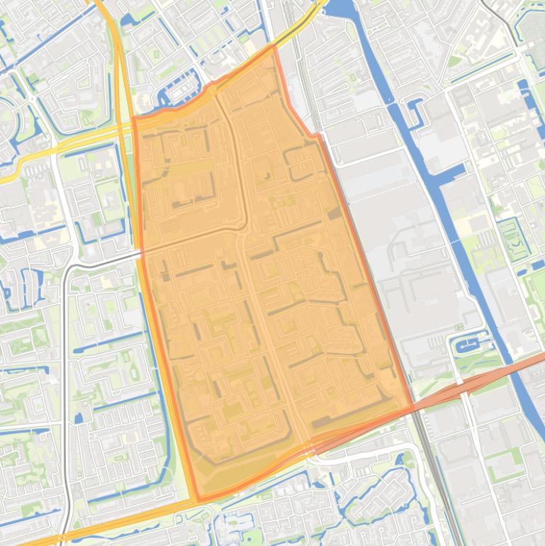 Kaart van de wijk Voorhof.