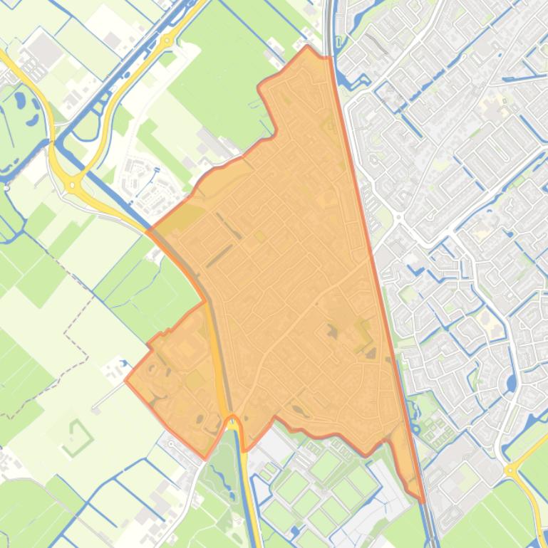 Kaart van de wijk Voorhout Oude Dorp.