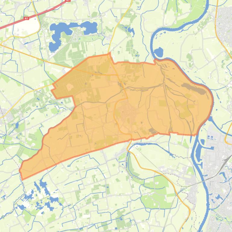 Kaart van de wijk Voorst.