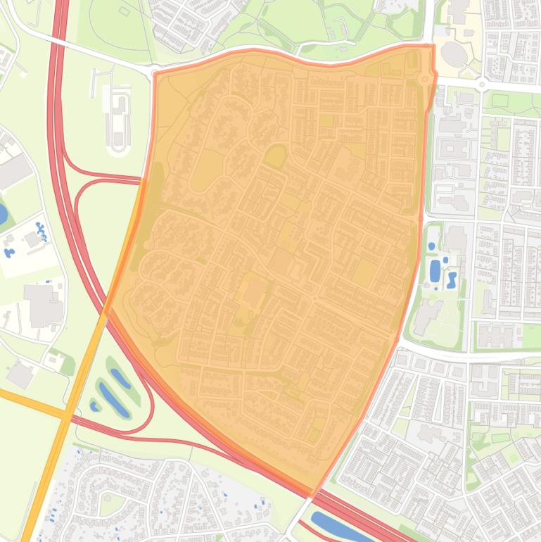 Kaart van de wijk Vossener.