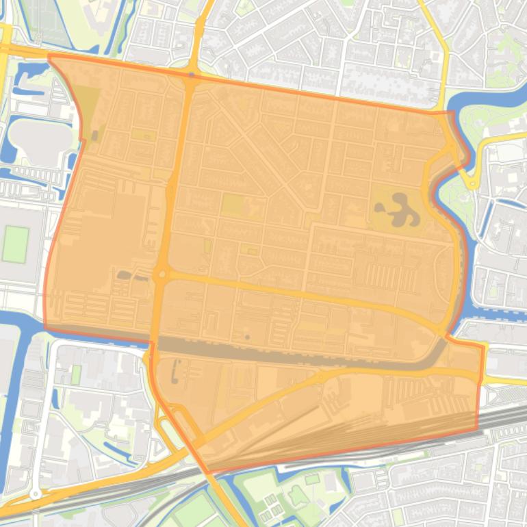 Kaart van de wijk Vossepark & Helicon.