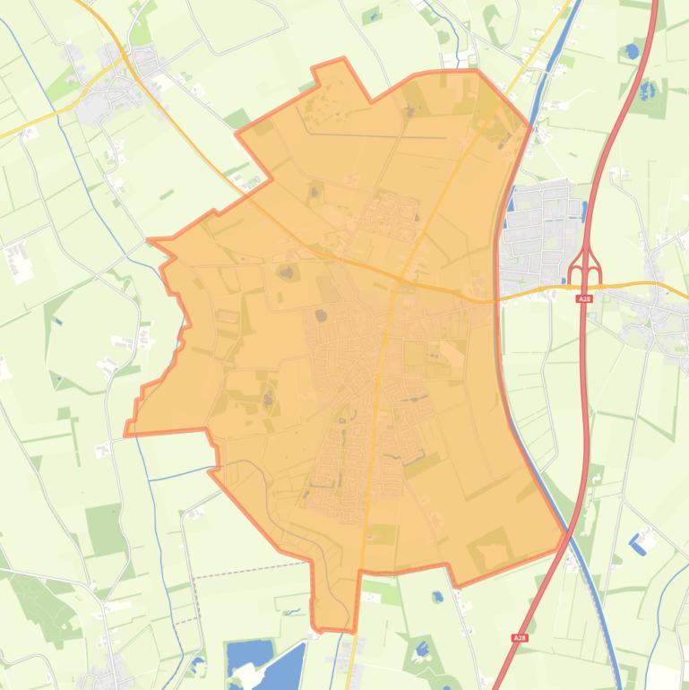 Kaart van de wijk Vries.