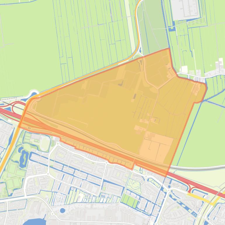 Kaart van de wijk Vriesenpolder.