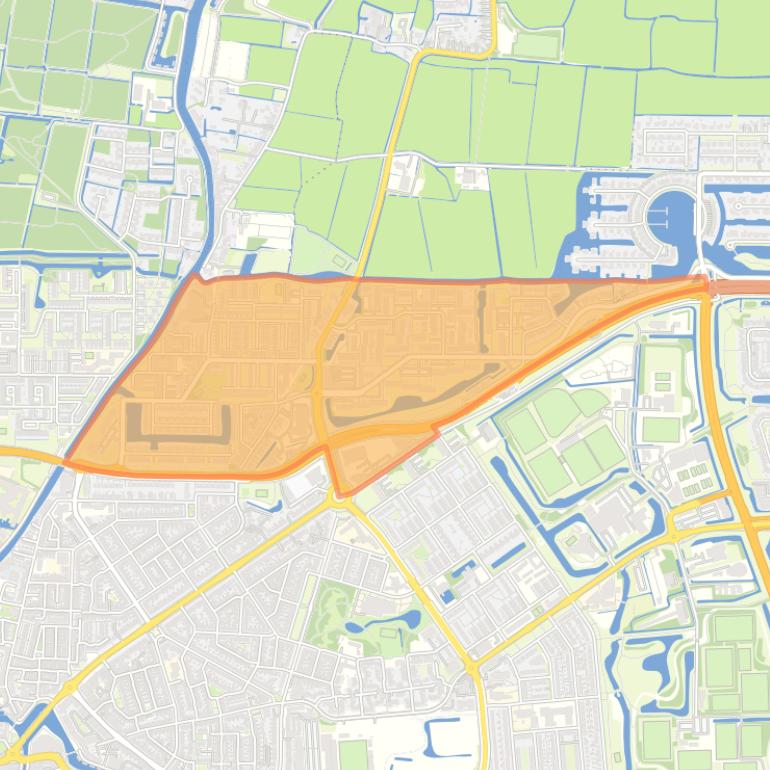 Kaart van de Vrijheidswijk.