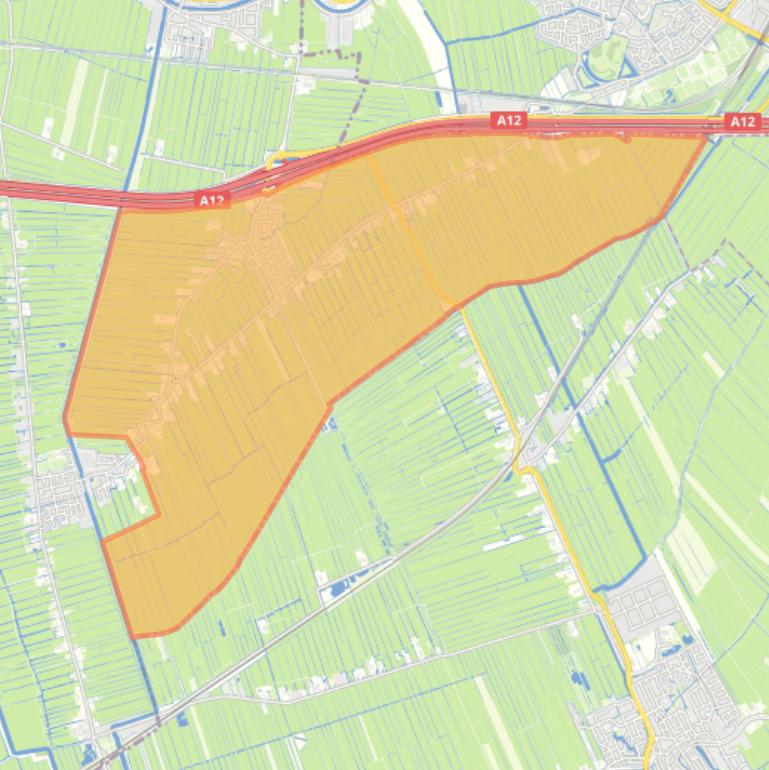 Kaart van de wijk Waarder.