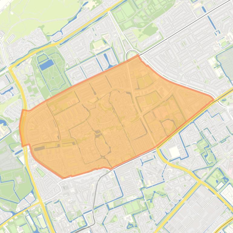 Kaart van de wijk Waldeck.