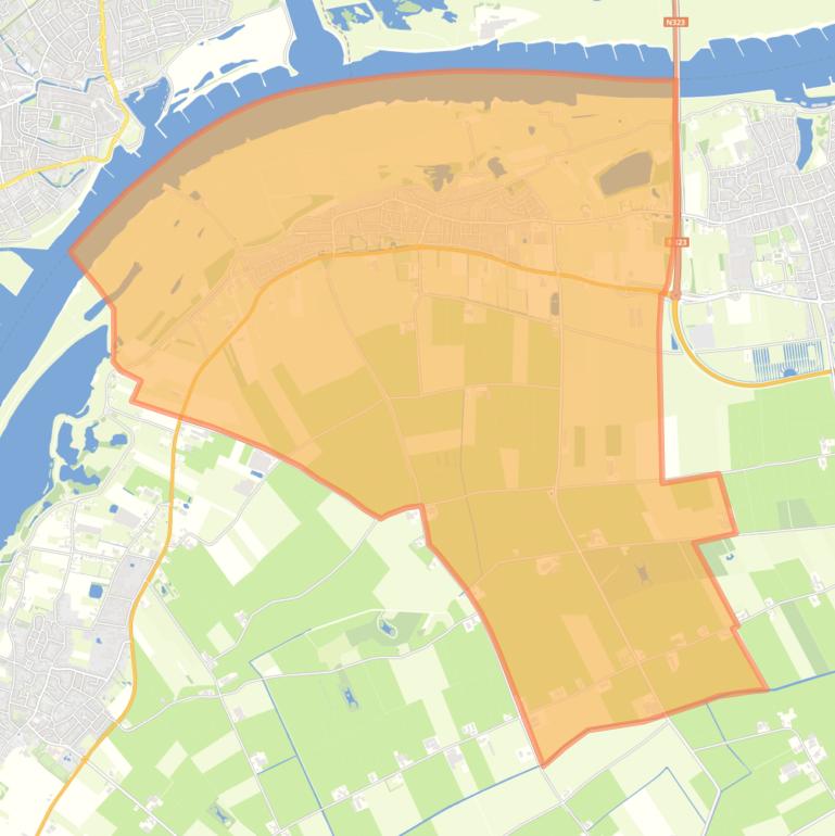 Kaart van de wijk Wamel.