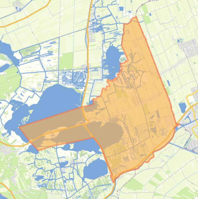 Kaart van de wijk Wanneperveen.