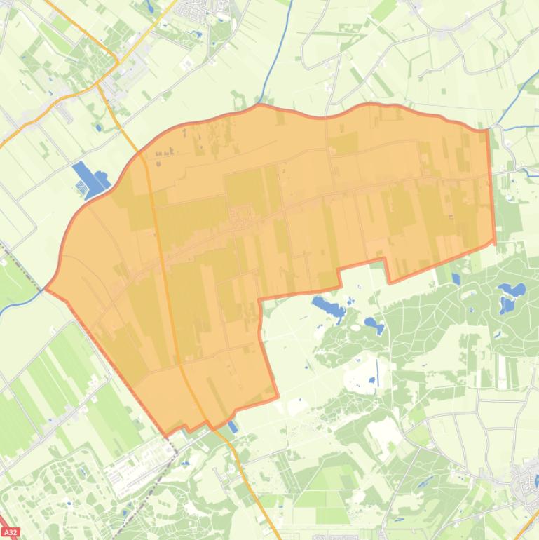 Kaart van de wijk Wapserveen.