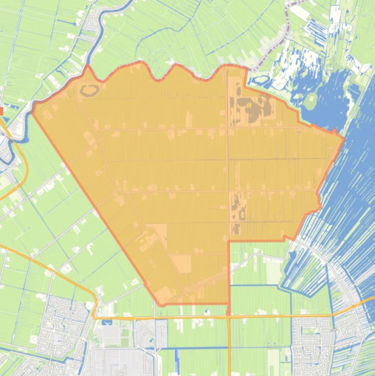 Kaart van de wijk Waverveen.