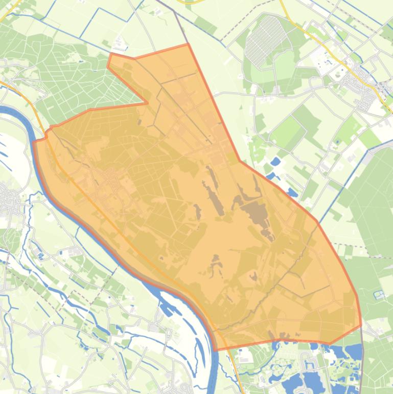 Kaart van de wijk Wellerlooi.