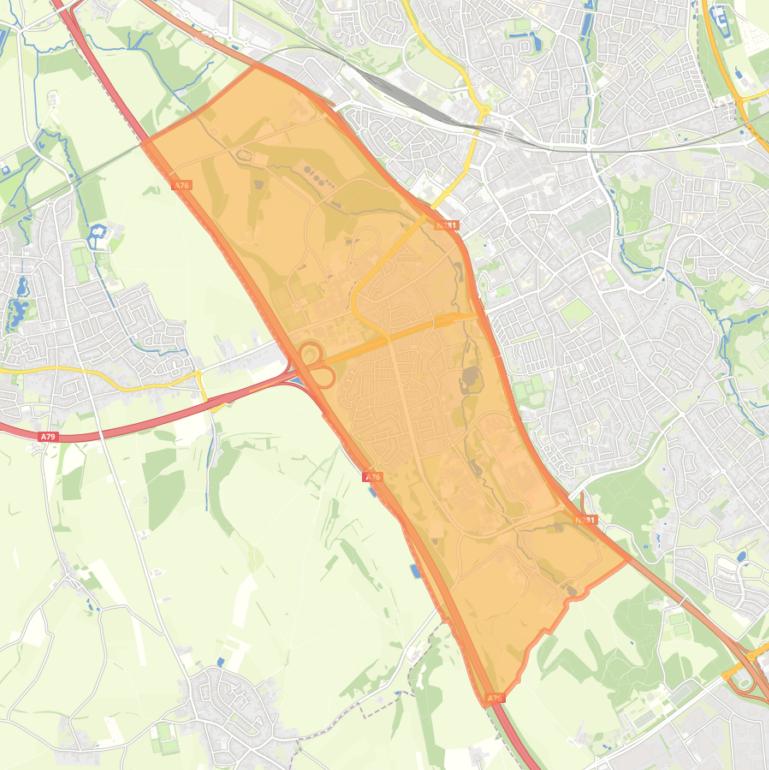 Kaart van de wijk Welten-Benzenrade.