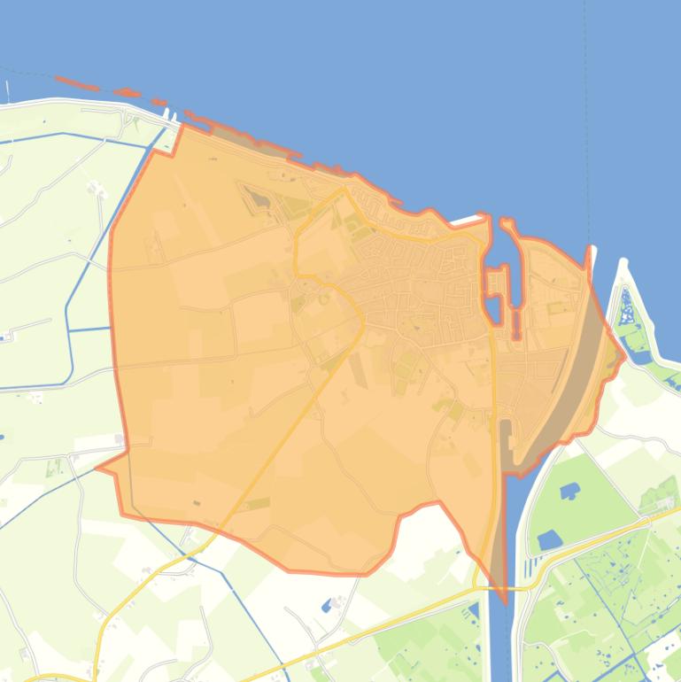 Kaart van de wijk Wemeldinge.