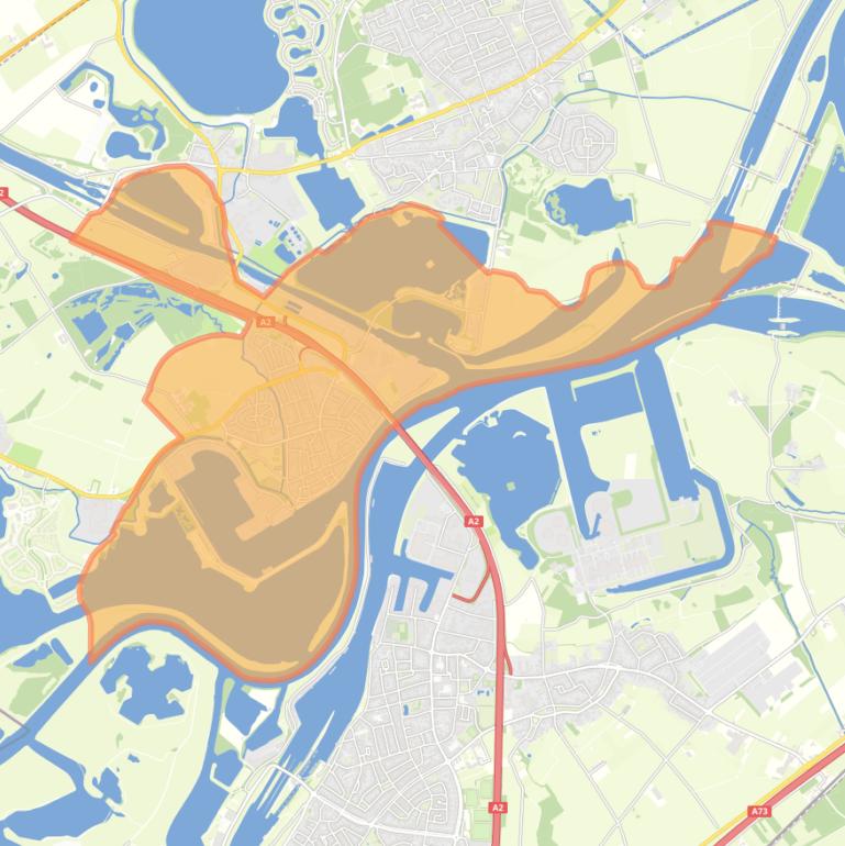 Kaart van de wijk Wessem.