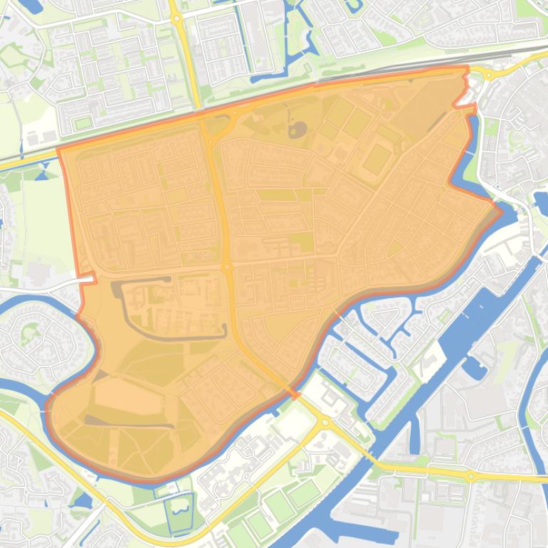 Kaart van de wijk West.