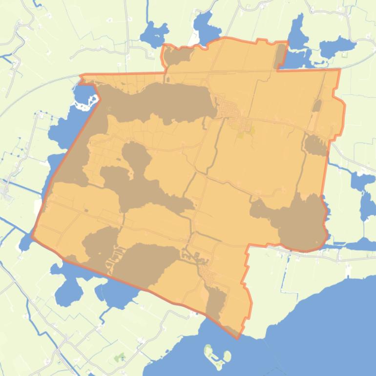 Kaart van de wijk West IJlst.