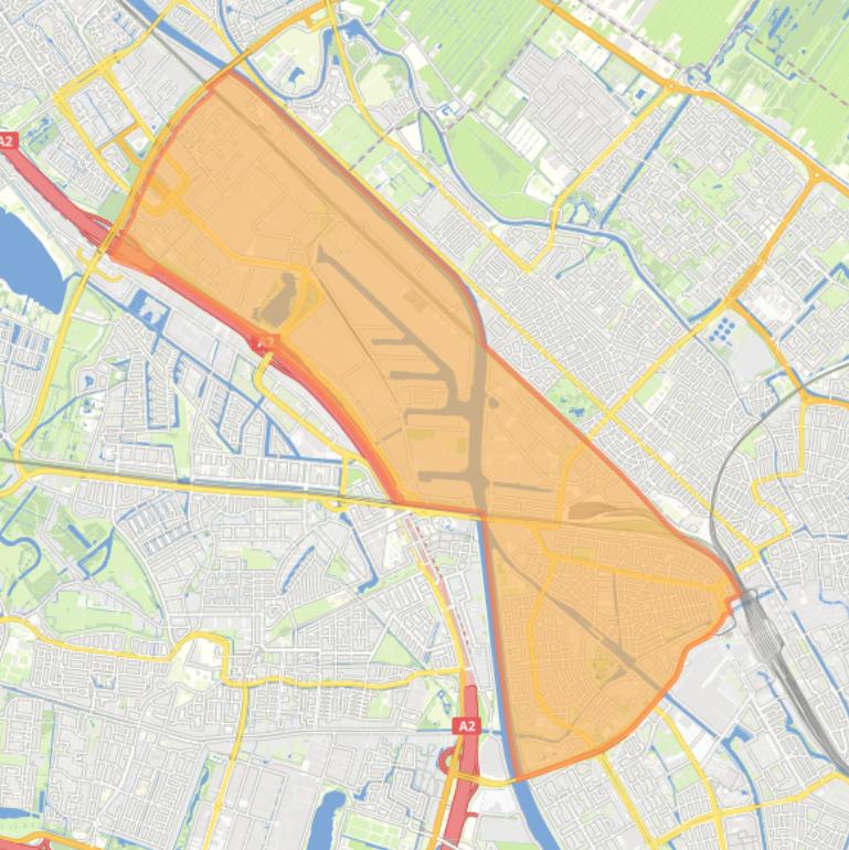 Kaart van de wijk West.