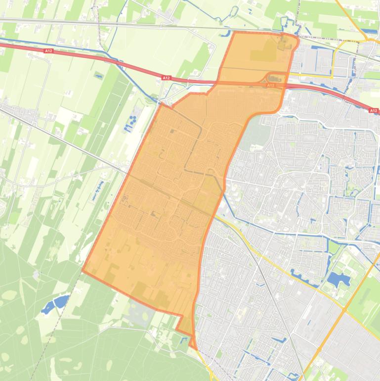 Kaart van de wijk West.