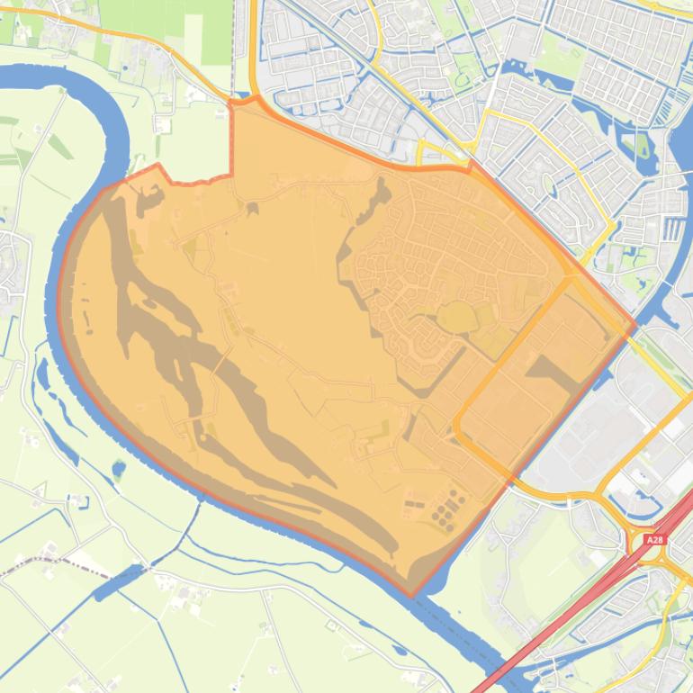 Kaart van de wijk Westenholte.