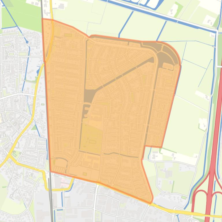 Kaart van de wijk Westeraam.