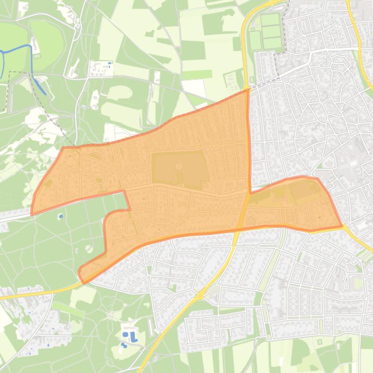 Kaart van de wijk Westereng.