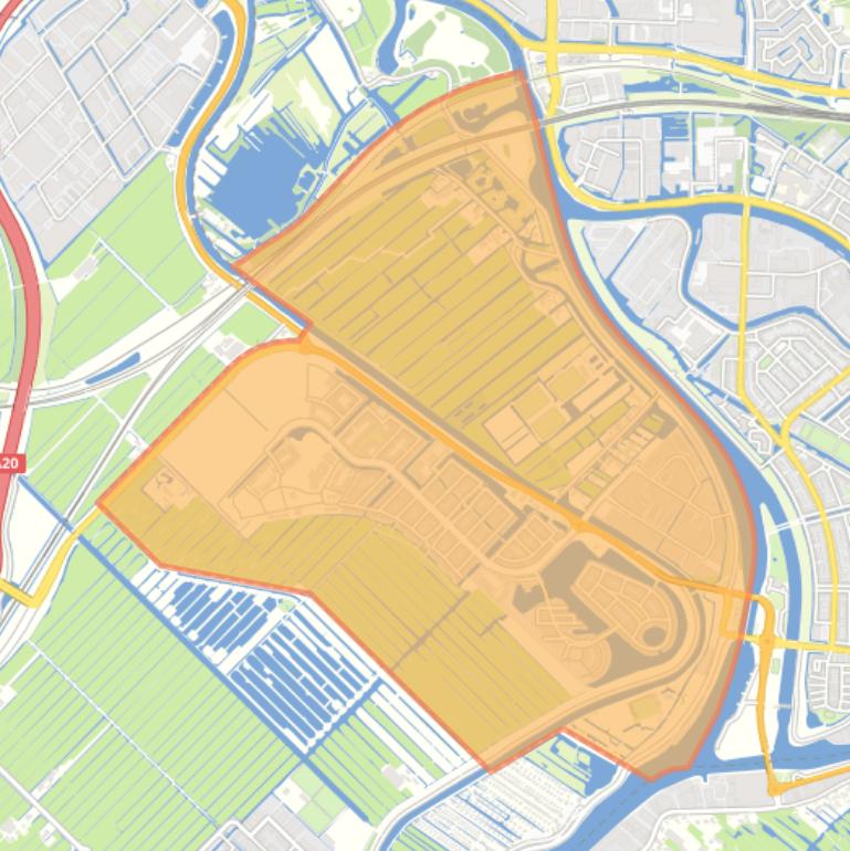 Kaart van de wijk Westergouwe.