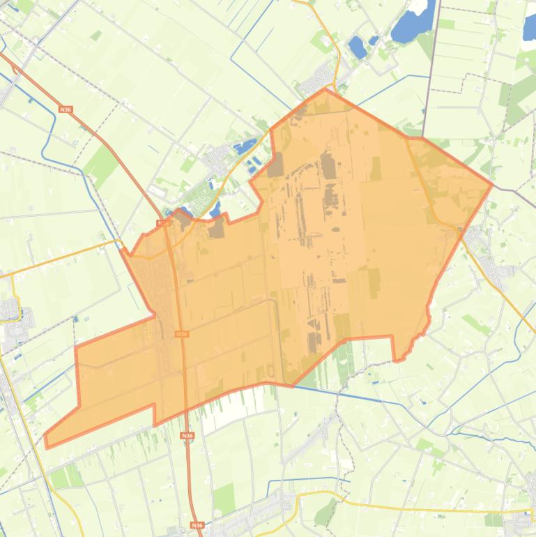 Kaart van de Westerhaar-Vriezenveensewijk.