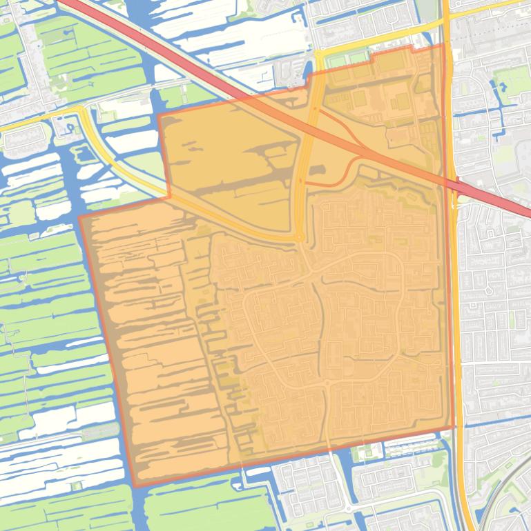 Kaart van de wijk Westerkoog.