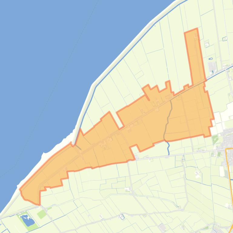 Kaart van de wijk Westhoek.