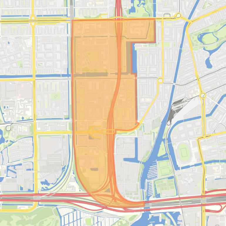 Kaart van de wijk Westlandgracht.