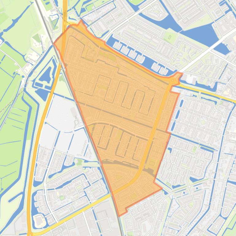 Kaart van de wijk Westpolder.