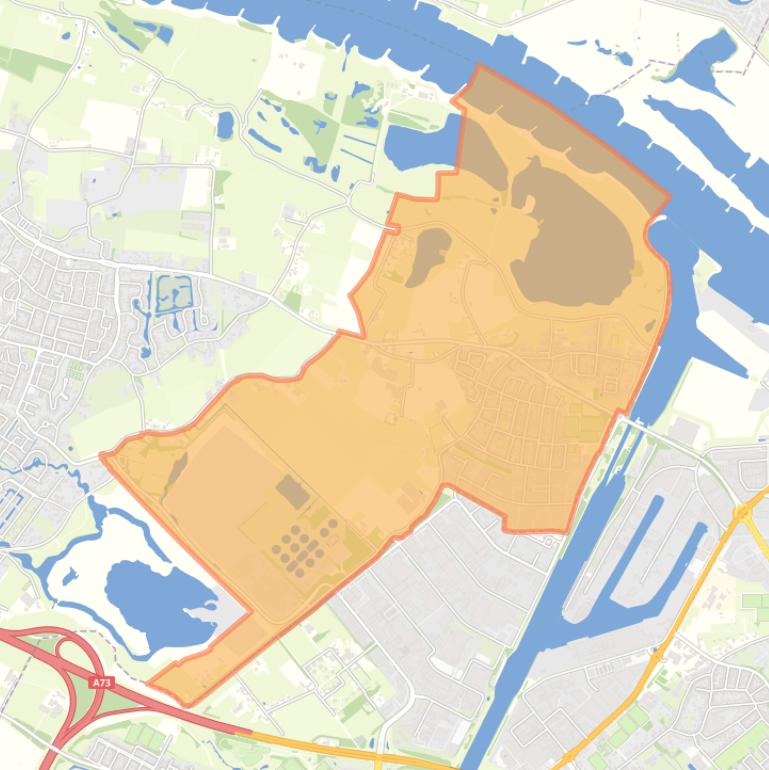 Kaart van de wijk Weurt.