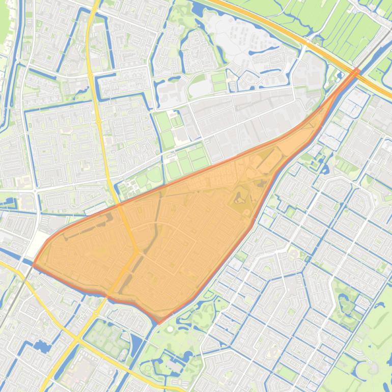 Kaart van de wijk Wheermolen.