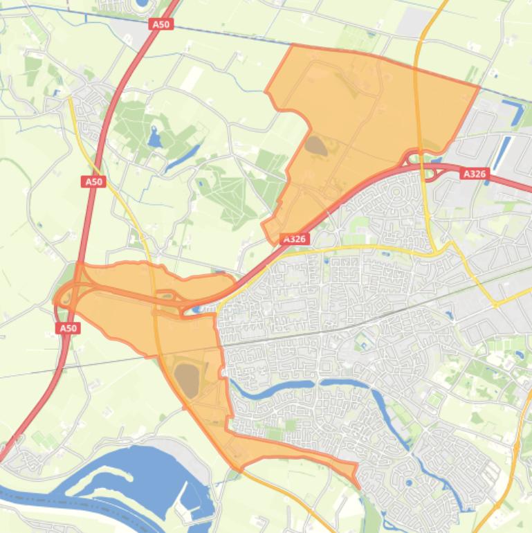 Kaart van de wijk Wijchen buitengebied.