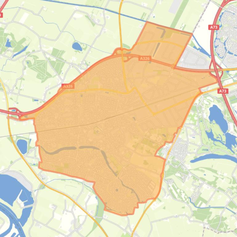 Kaart van de wijk Wijchen kern.