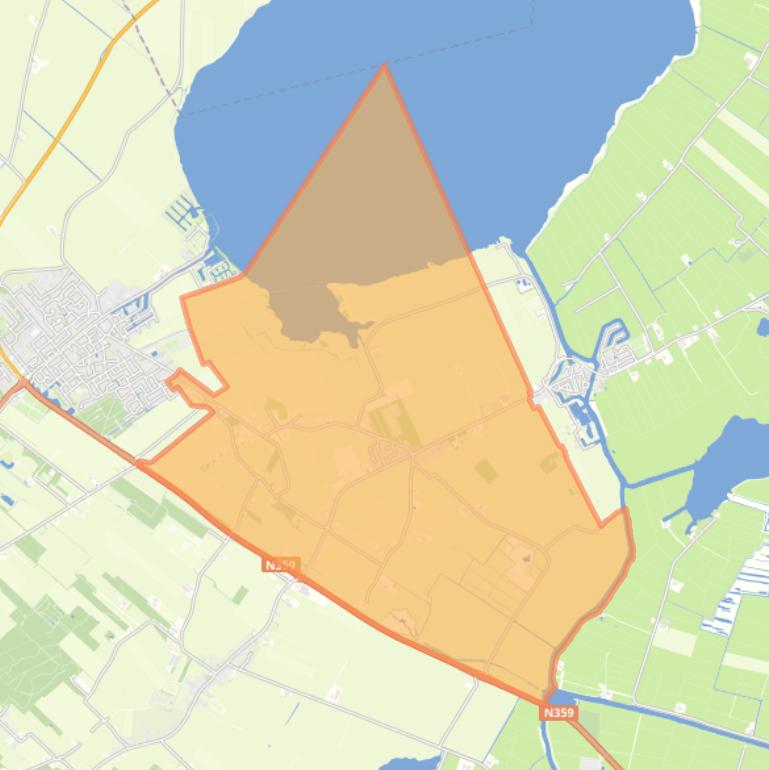 Kaart van de wijk Wijckel.