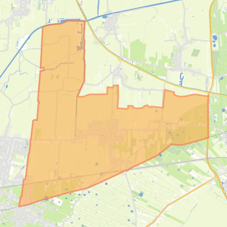 Kaart van de wijk Zuidwest.