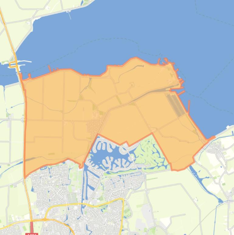 Kaart van de wijk Wilhelminadorp.