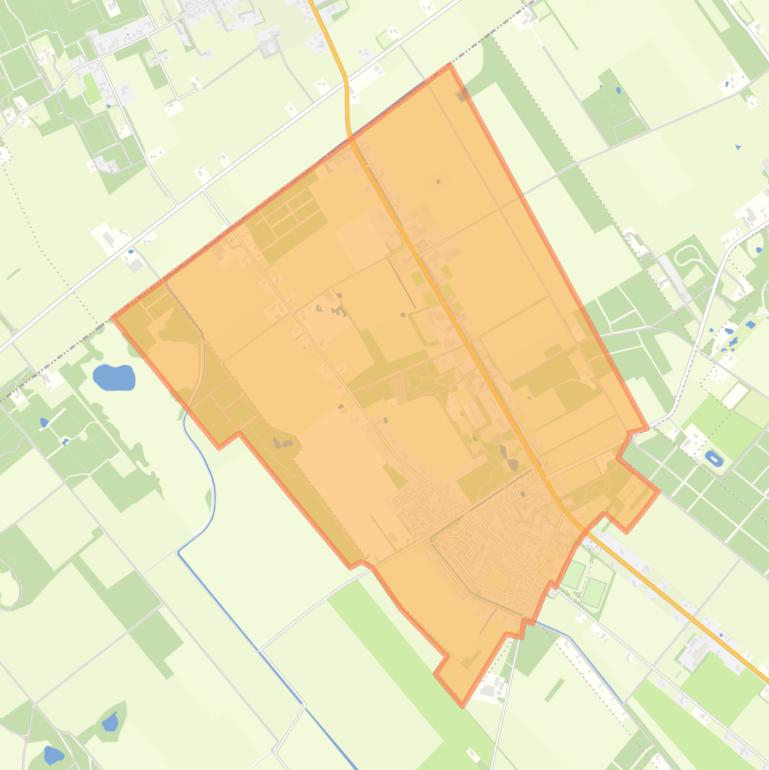 Kaart van de wijk Wilhelminaoord.