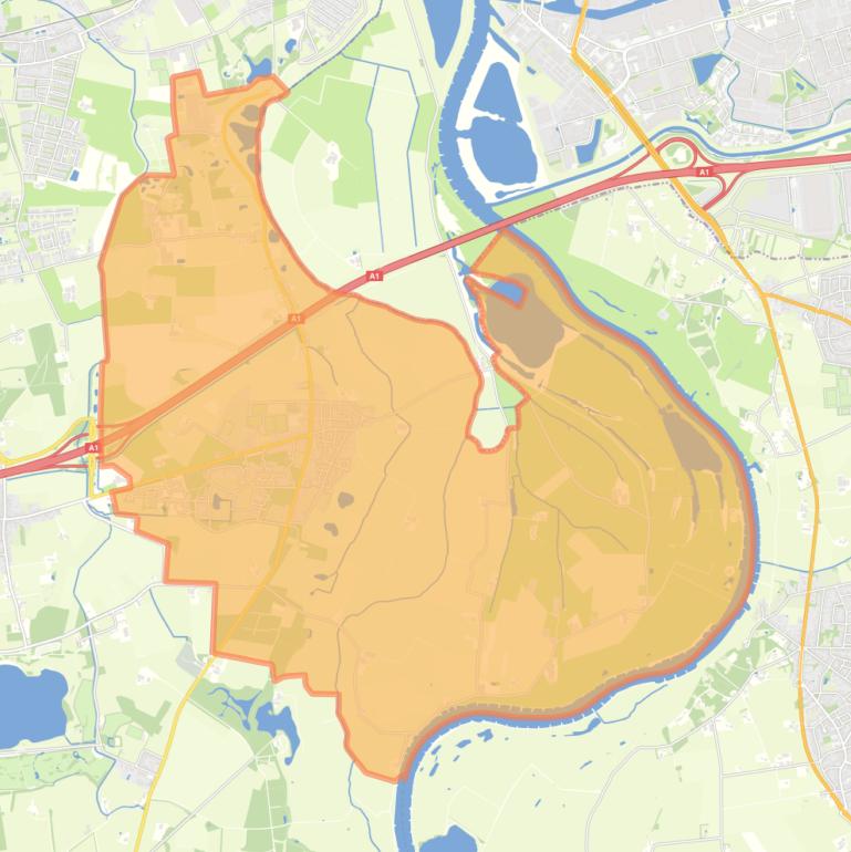 Kaart van de wijk Wilp.