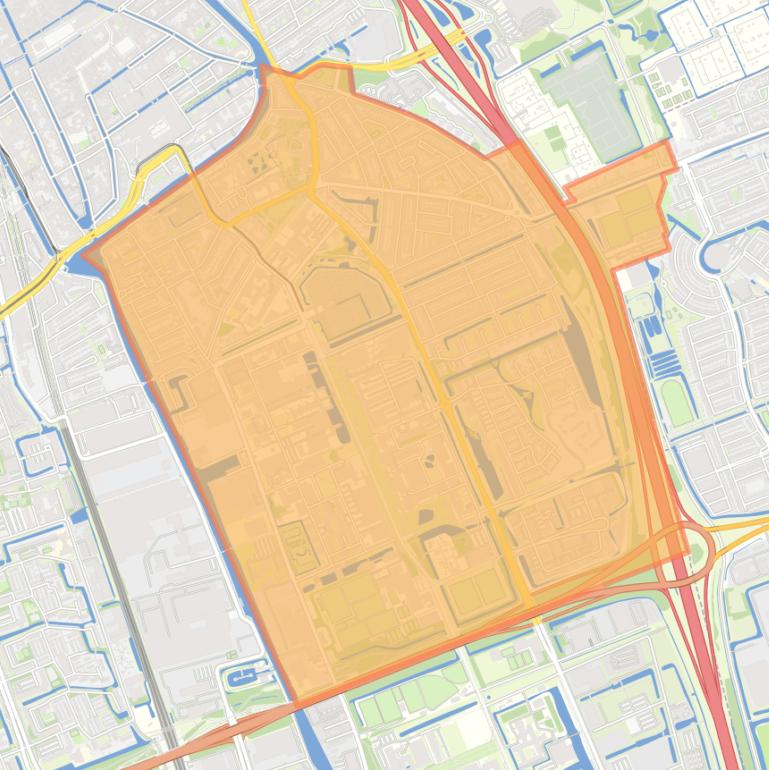 Kaart van de wijk Wippolder.