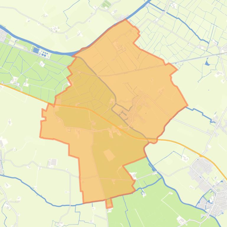 Kaart van de wijk Wjelsryp.