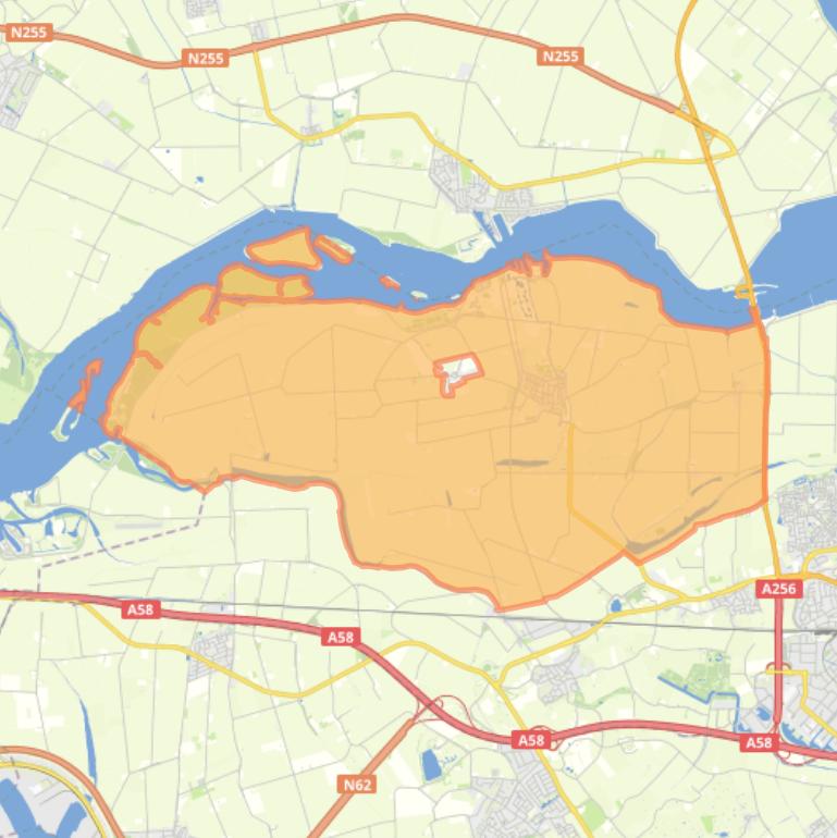 Kaart van de wijk Wolphaartsdijk.