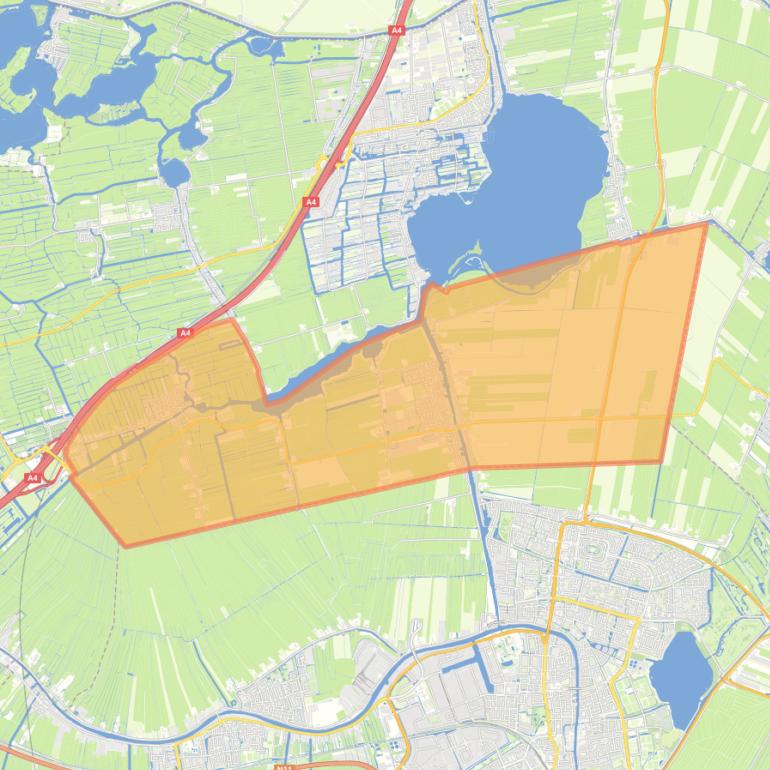 Kaart van de wijk Woubrugge.