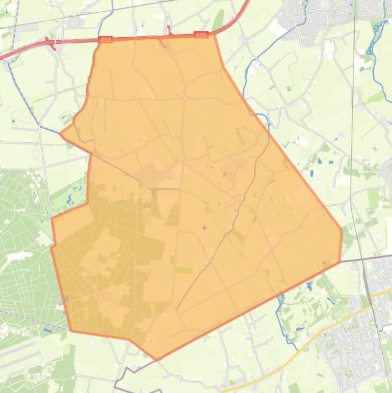 Kaart van de wijk Wouwse Plantage.