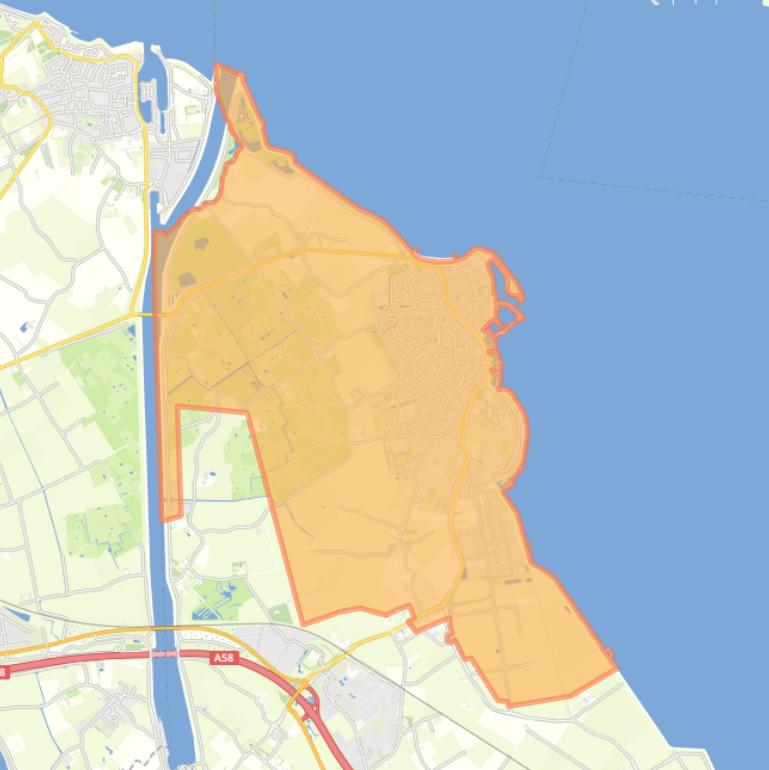 Kaart van de wijk Yerseke.